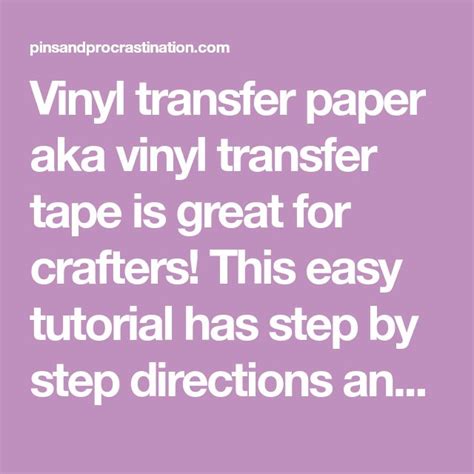 Image result for Using Transfer Paper Vinyl