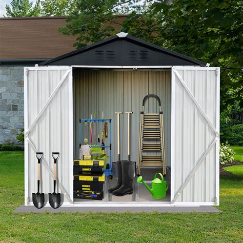 Syngar 6 x 4 Outdoor Storage Shed, Metal Garden Shed with India | Ubuy