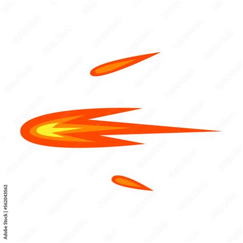 Gunshot animation on white background cartoon illustration. Orange gun ...