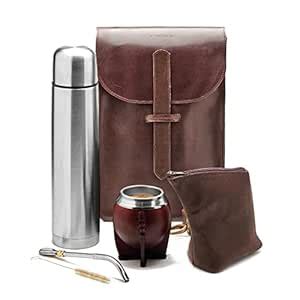 Buy BALIBETOV Complete Yerba Mate Kit - Handmade Matera Bag, Mate Gourd ...