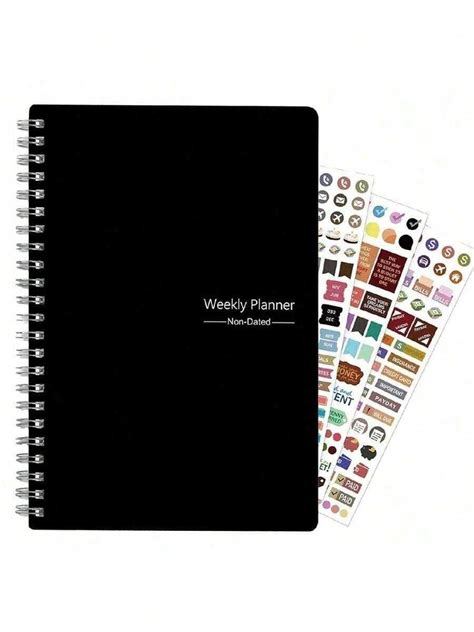 Trees Weekly Planner Notebook Undated Daily Schedule Agenda Spiral ...