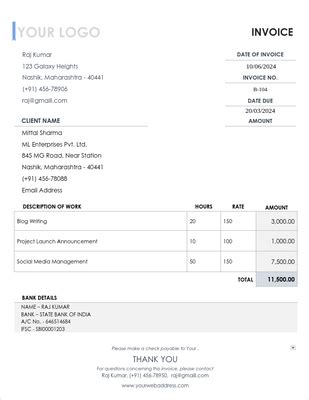 Image result for Invoice Field Example