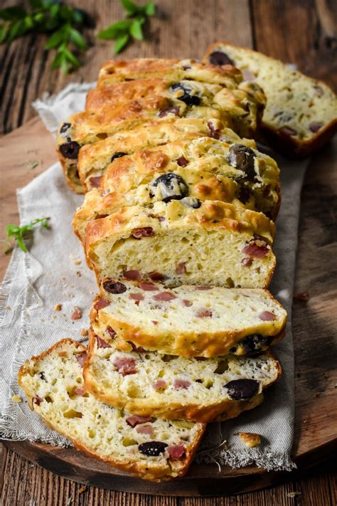 Savory Ham Cheese and Olive Bread Recipe