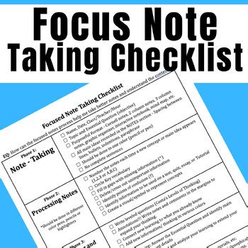 Image result for Focus Note Taking