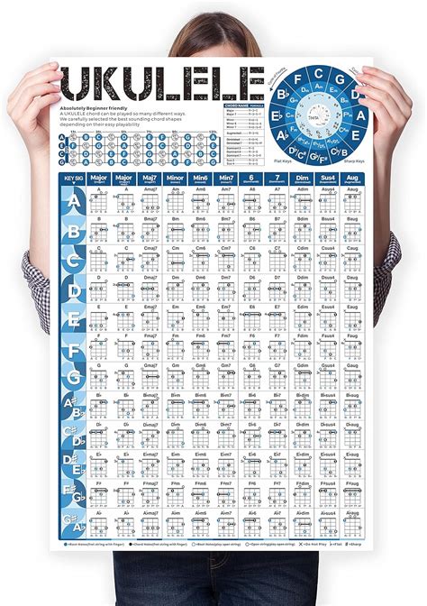 Buy Ukulele Chord Chart, An Educational Ukelele Chords Poster for ...