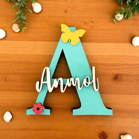 Buy Personalized Handcrafted Monogram Design Fridge Magnet Online On Zwende