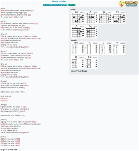 Chord: Marie Laveau - tab, song lyric, sheet, guitar, ukulele | chords.vip