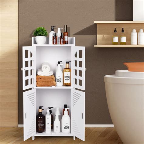 Bathroom Floor Storage Cabinets ZENY™ Modern Bathroom Floor Storage
