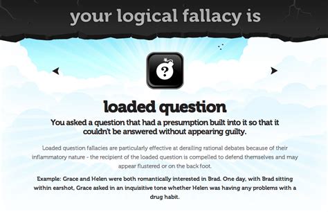 Image result for Loaded Term Fallacy Examples