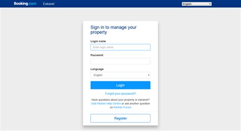 Access admin.booking.com. Booking.com Extranet