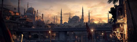 Download wallpaper the city, graphics, mosque, render, Constantinople ...