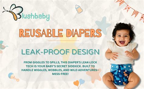 Blushbaby Premium Reusable Cloth Diaper for Babies (3 Months - 3 Years ...