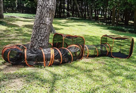 Buy KUCDBUN Cat Outdoor Enclosure 6-in-1, Cat Tent and Cat Tunnels for ...