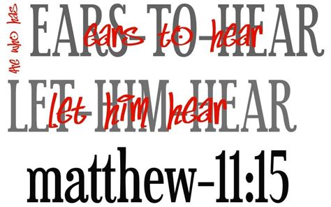 Matthew 11:15 | Words, Verses, Arar