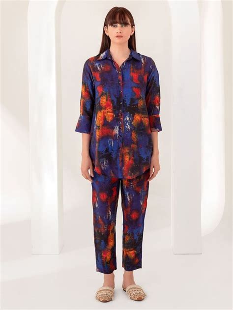 Buy Blue White Printed Cotton Co-ord Set - Set of 2 | SSP207/KAME8 ...