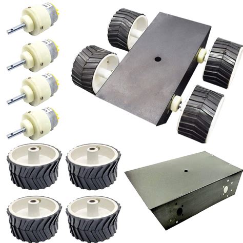 REES52 4-Wheel Robot Smart Car Chassis Kits,4 Wheel Chassis DC Motor ...