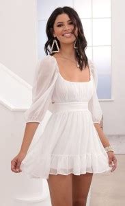 FUTURE LOOK Women Empire Waist White Dress - Buy FUTURE LOOK Women ...