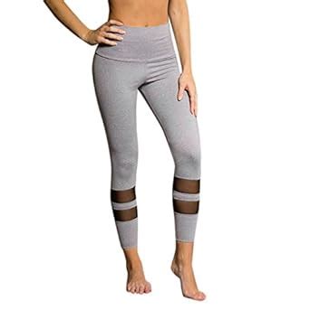 Buy Napoo Clearance! Women Mesh Patchwork High Waist Skinny Sports Yoga ...