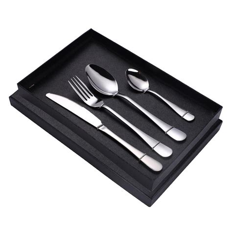 Stainless Steel Cutlery Set 4 piece set Flatware M... – Grandado