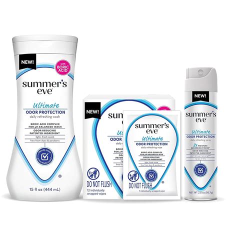 Amazon.com: Summer's Eve Ultimate Odor Protection Bundle; Feminine Body ...