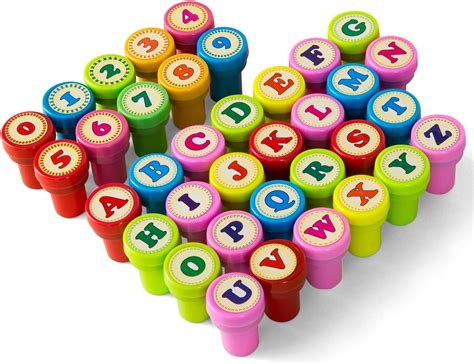 KESOTE Number & Alphabet Stamps for Kids - Self India | Ubuy