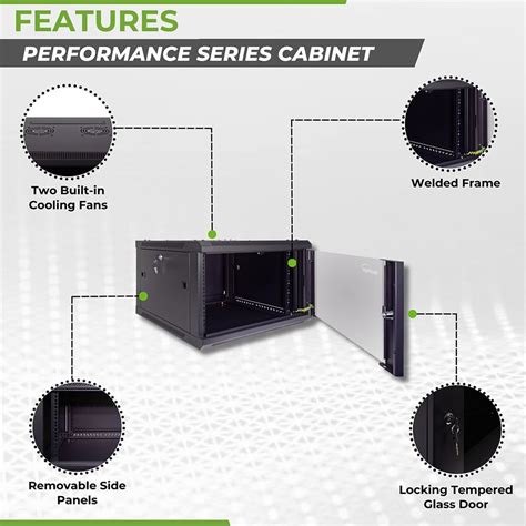 NavePoint 6U Wall Mount Server Cabinet with Glass India | Ubuy