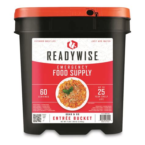 ReadyWise Entree Only Grab & Go Emergency Food Supply, 60 Servings ...