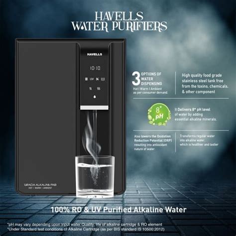 HAVELLS Gracia Alkaline Fab 6.5 L RO + UV + Alkaline Water Purifier ...