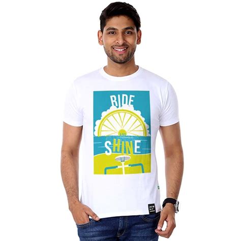 Bon Organik White Ride and Shine for Men(BON185-DP-WH-M-XXL1T Tee ...