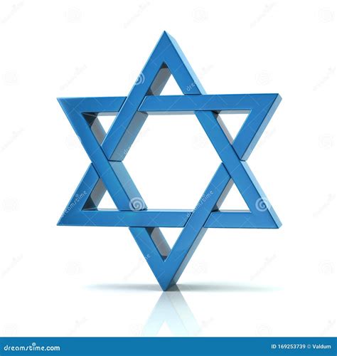 Blue Magen David 3d Illustration Stock Illustration - Illustration of ...