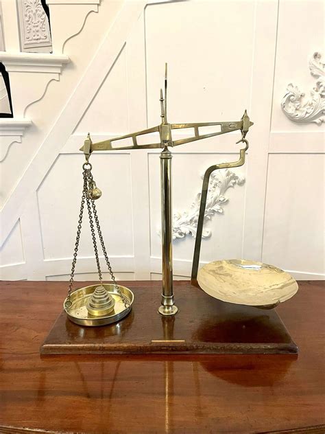 Antique Pair Of Brass Scales in Antique Scales - Vintage Scales