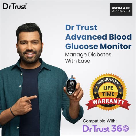 Dr Trust USA Blood Glucose Meter | Glucose Meter Machine with Strips