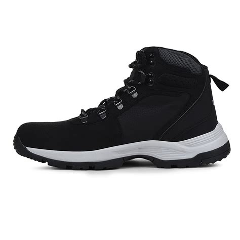 Buy Leap7x Black Sports Lace-Up High Ankle Trekking Shoes For Men ...