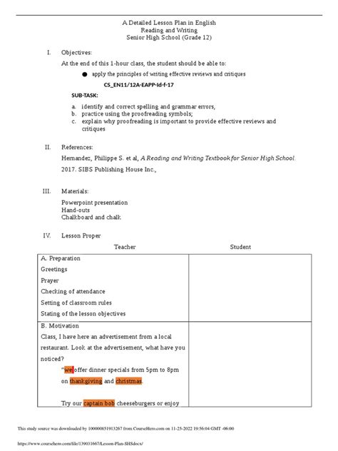 SHS Detailed Lesson Plan 的图像结果