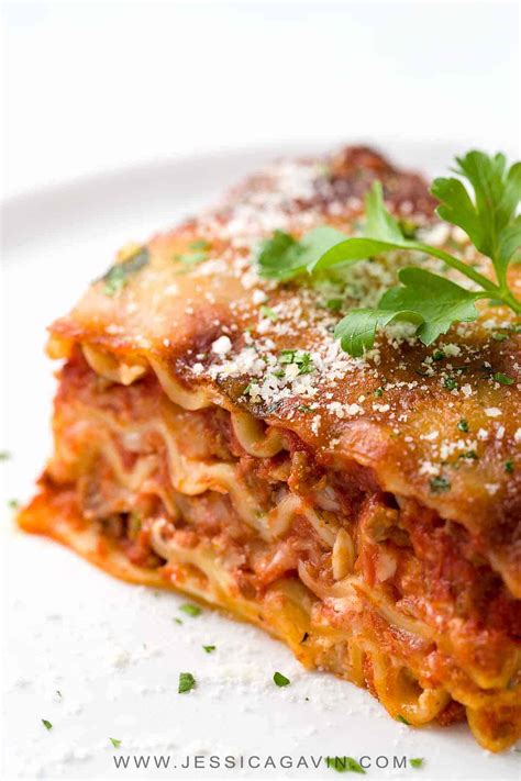 Lasagna with Ground Beef and Pork Sausage   Jessica Gavin