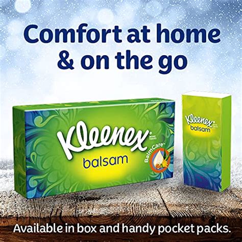 Kleenex Balsam Facial Tissues - Pack of 12 Tissue Boxes - Balm Tissues ...