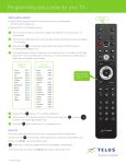 Image result for TELUS TV Remote Control User Guide