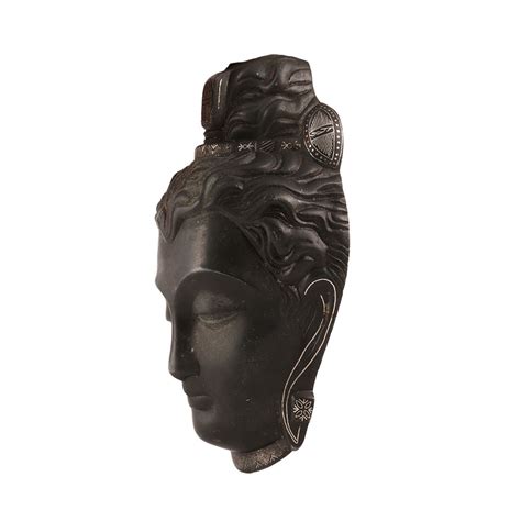 Indian Metal Goddess Parvati Head Plate
