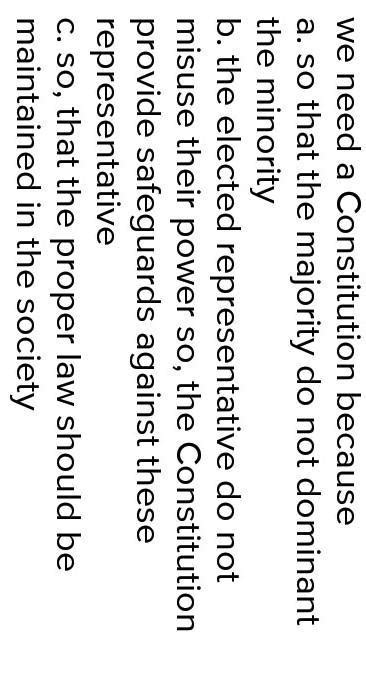 why do we need constitution? any 3 reasons - Brainly.in