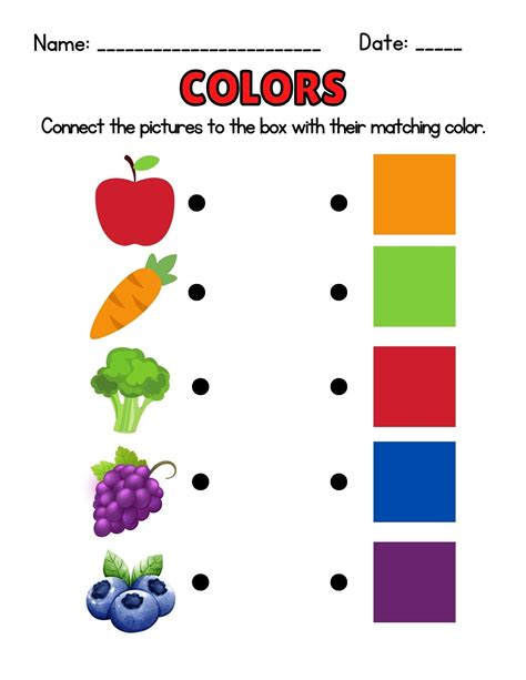 Image result for Color-Matching Chart Worksheet