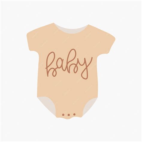 Skandinavischer handgezeichneter Boho-Cartoon-Babybody in Pastellfarben ...