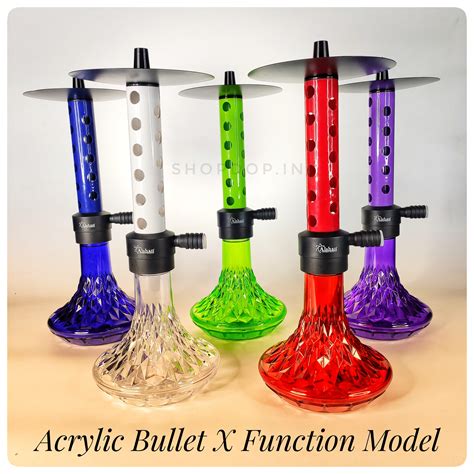 Acrylic Bullet X Function Hookah with LED Light – shopdop.in