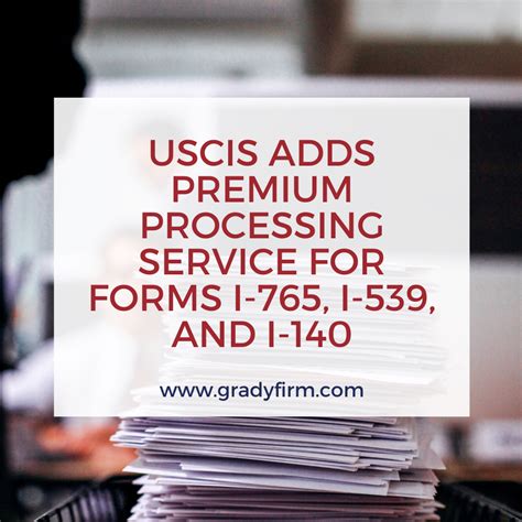 USCIS Adds Premium Processing Service for Forms I-765, I-539, and I-140