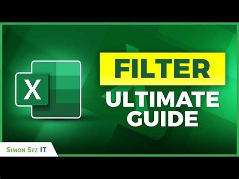 Excel 365 Filter Tutorial 的图像结果