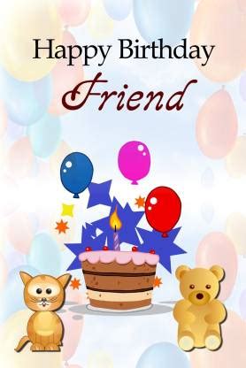 Happy Birthday Friend Poster Paper Print - Quotes & Motivation posters ...