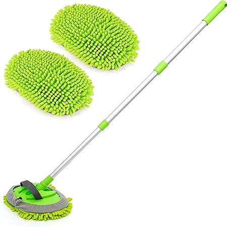 K.B.SALES Microfiber Triangle Shape Mop Telescopic Handle Flexible Fan ...