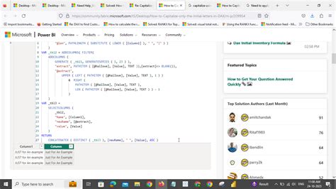 Solved: Capitalize Each Word USING DAX (Not Power query) - Microsoft ...
