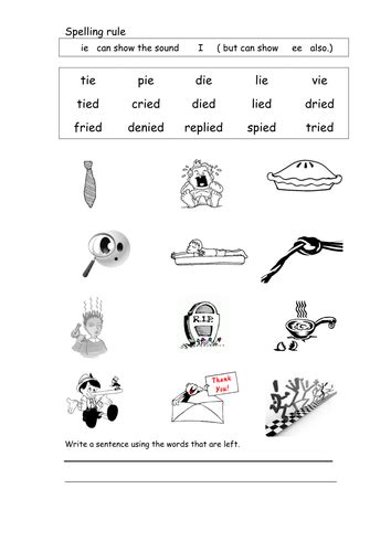 Teach child how to read: Phonics Ie Words And Pictures