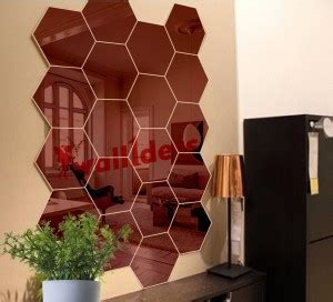 wall1ders 70 cm 20 Hexagon Brown Self Adhesive Sticker Price in India ...