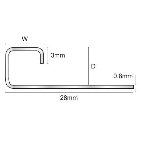 Genesis EQQ Square Edge Stainless Steel SS Tile Beading / Trim For Til ...